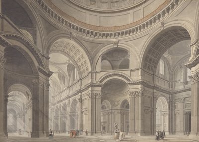 Innenraum der St. Pauls Kathedrale, ca. 1792 von Thomas Malton Jnr.